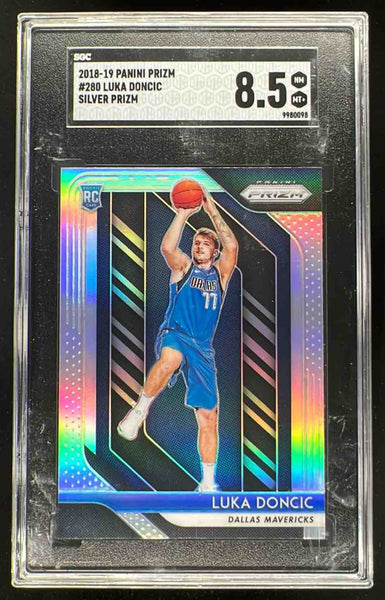 2018-19 Panini Prizm Prizms Silver #280 Luka Doncic RC SGC 8.5