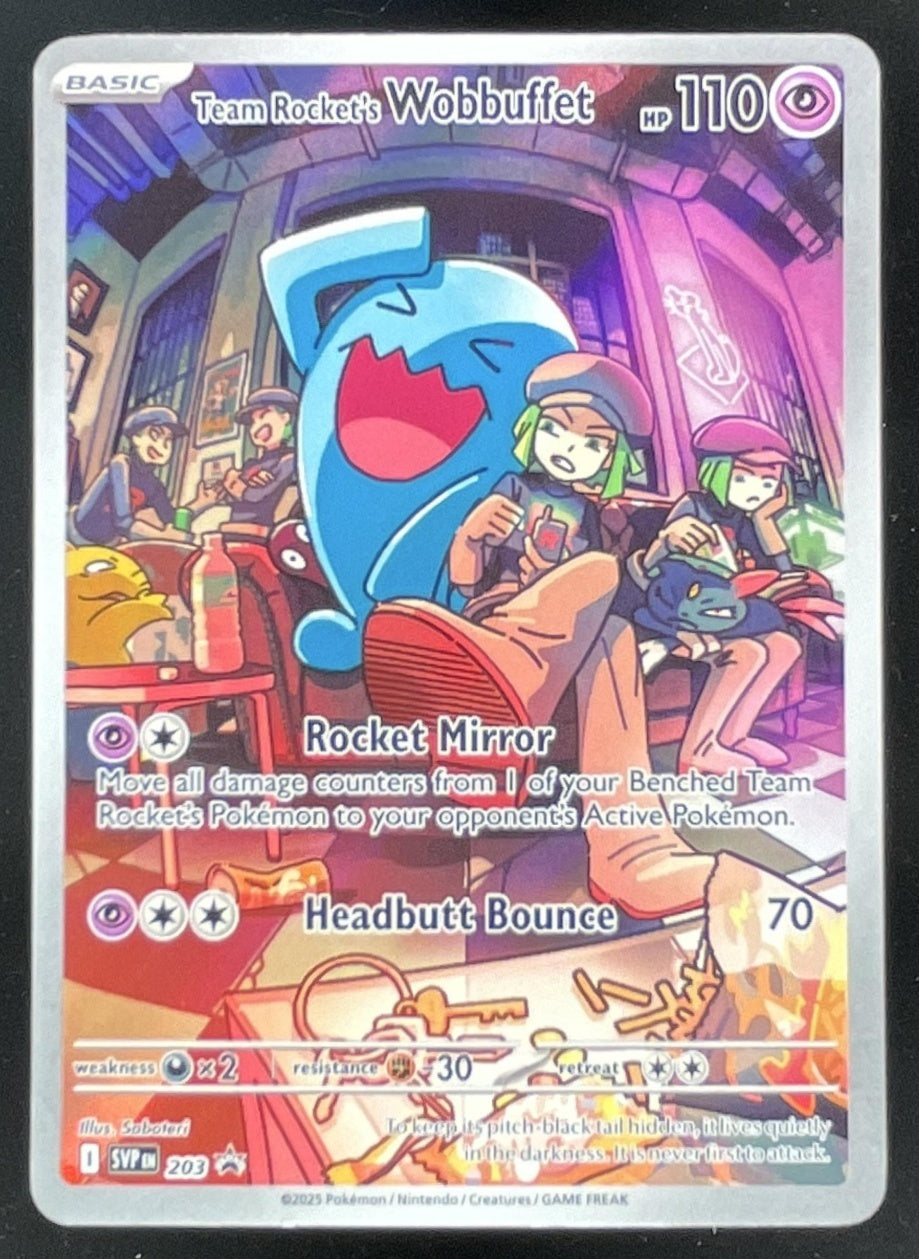 2025 Pokemon SV Black Star Promos Promos #203 Team Rocket's Wobbuffet   Burbank Cards