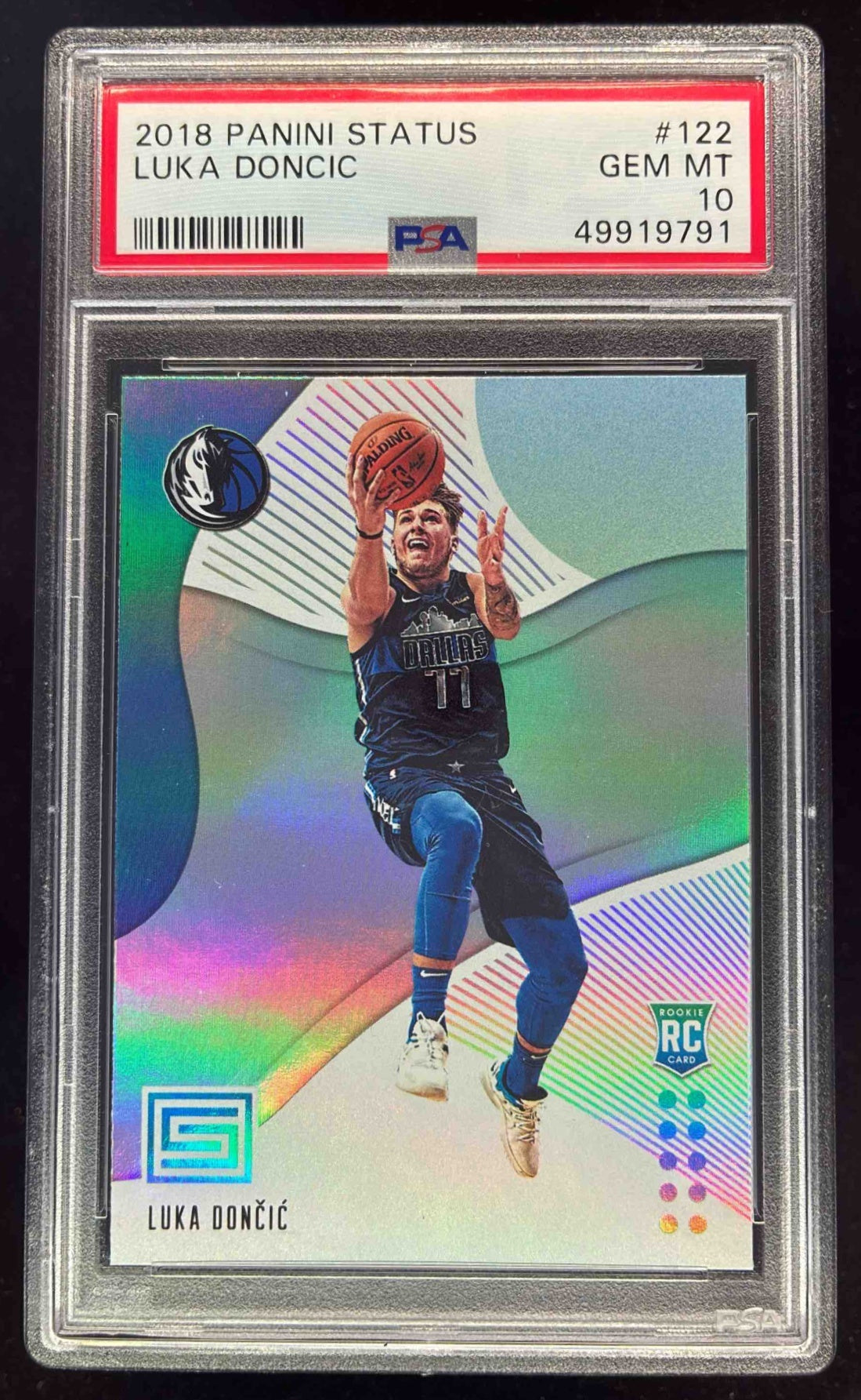 2018-19 Panini Status #122 Luka Doncic RC PSA 10 – Burbank Cards