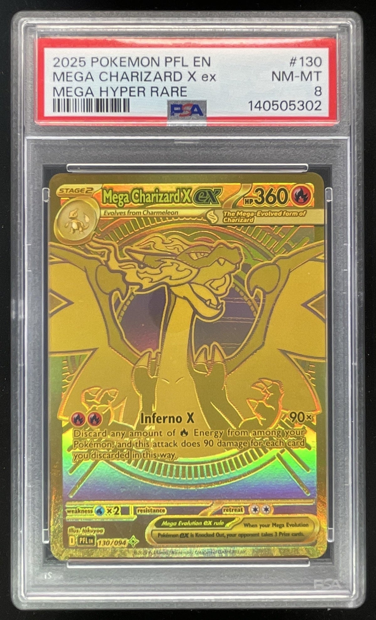2025 Pokemon Phantasmal Flames #130/094 Mega Charizard X Mega