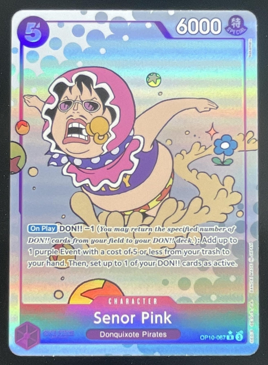 2025 One Piece OP10 EN #067 Senor Pink Alternate Art – Burbank Cards