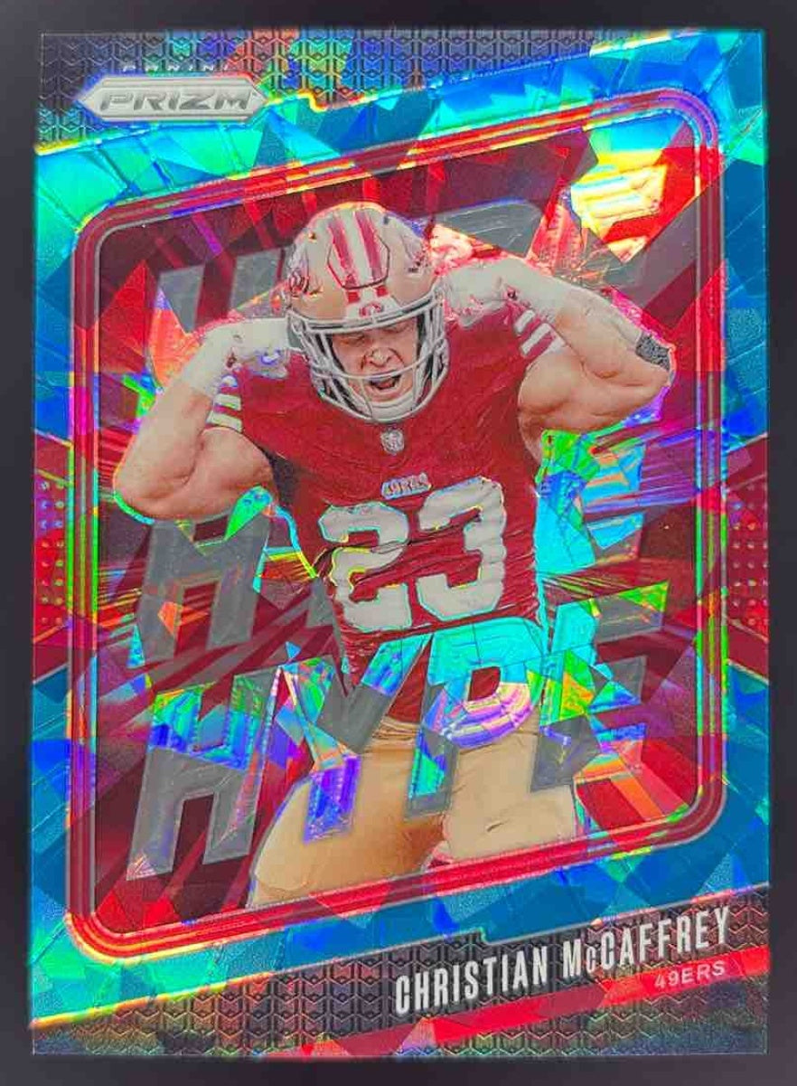 2024 Panini Prizm Hype Blue Ice #5 Christian McCaffrey /99