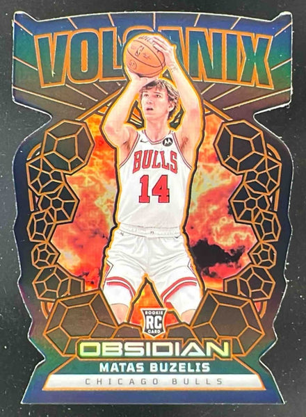 2024-25 Panini Obsidian Volcanix #14 Matas Buzelis RC – Burbank Cards
