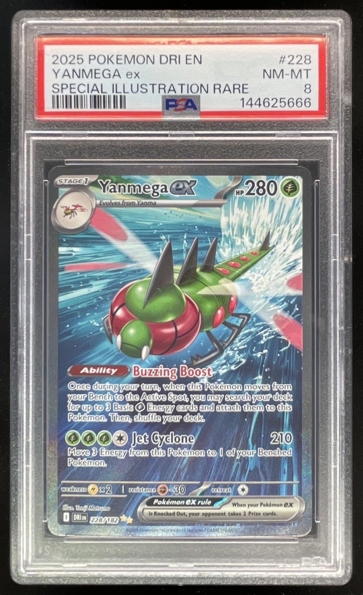 2025 Pokemon Destined Rivals #228/182 Yanmega ex PSA 8 – Burbank Cards