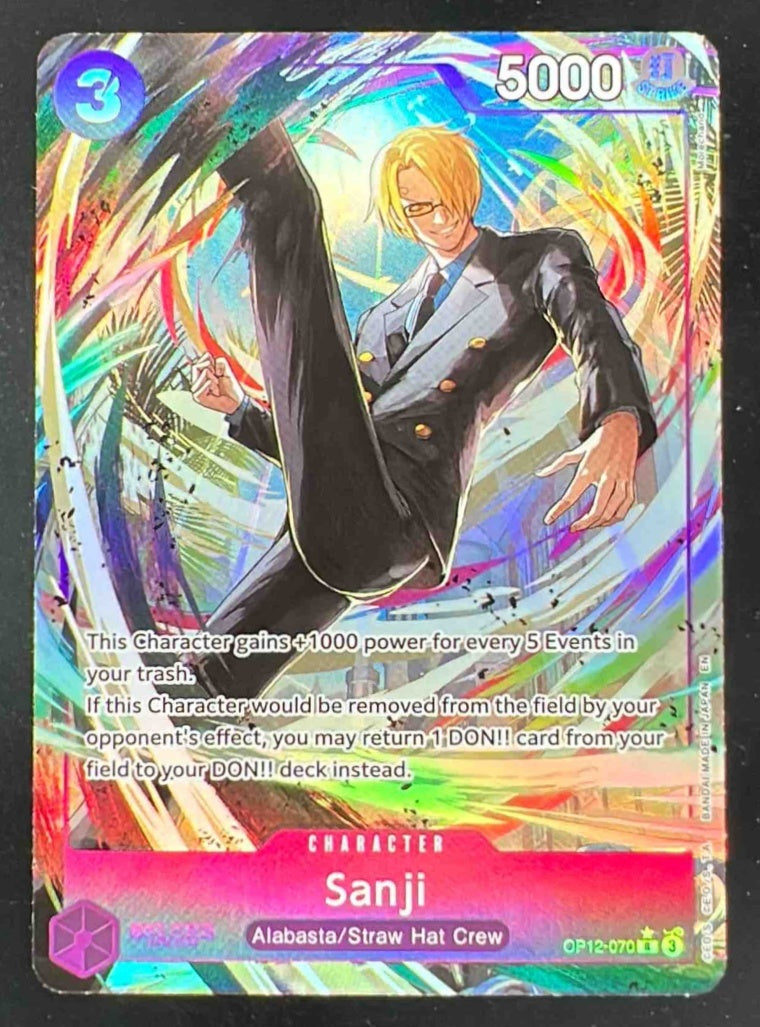 ONEPIECE ワンピース サンジ マグバッジ J-WORLD One Piece Sanji 070 Alternate Art - Legacy of the Master OP12