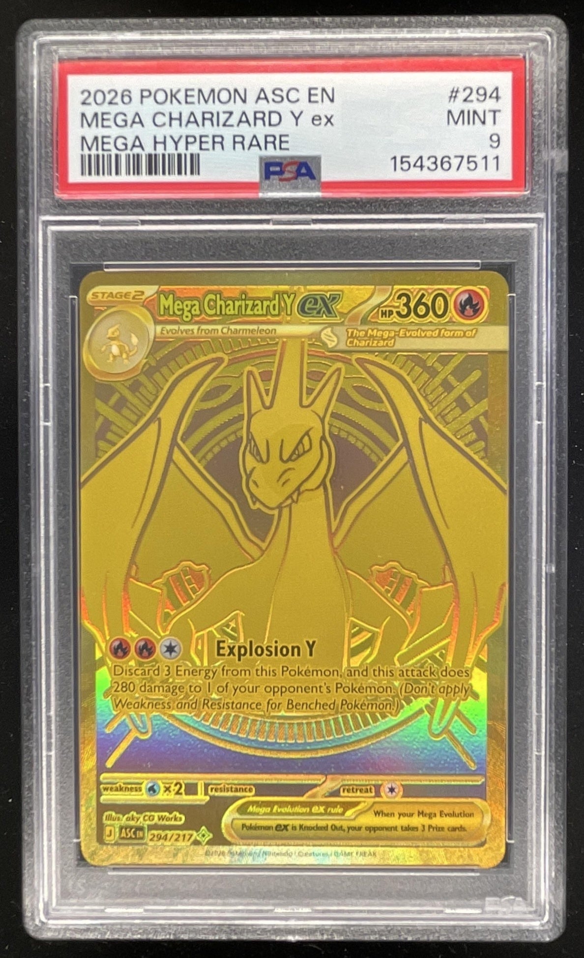 2026 Pokemon Ascended Heroes #294/217 Mega Charizard Y ex Mega Hyper R –  Burbank Cards