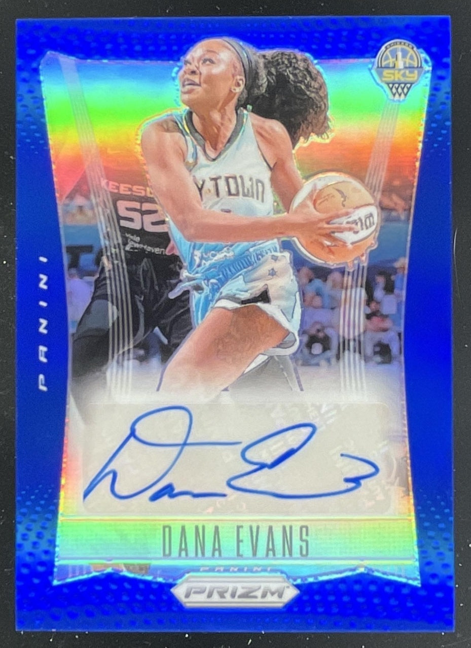 2024 Panini WNBA Prizm Throwback Blue Prizm #TB-DE Dana Evans Auto