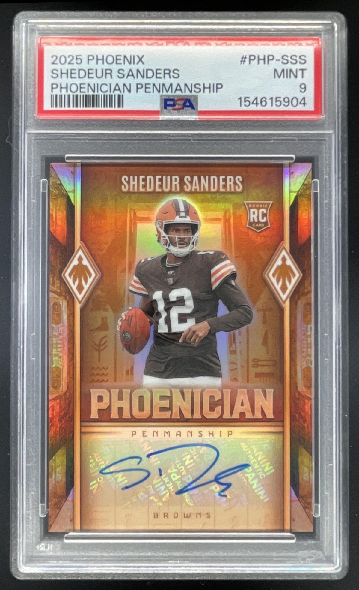 2025 Panini Phoenix Phoenician Penmanship #PHP-SSS Shedeur Sanders