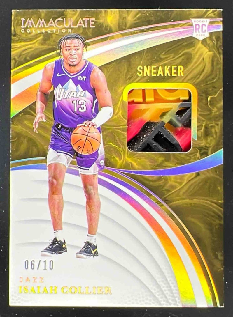 2024-25 Immaculate Collection Sneaker Swatches Gold #10 Isaiah