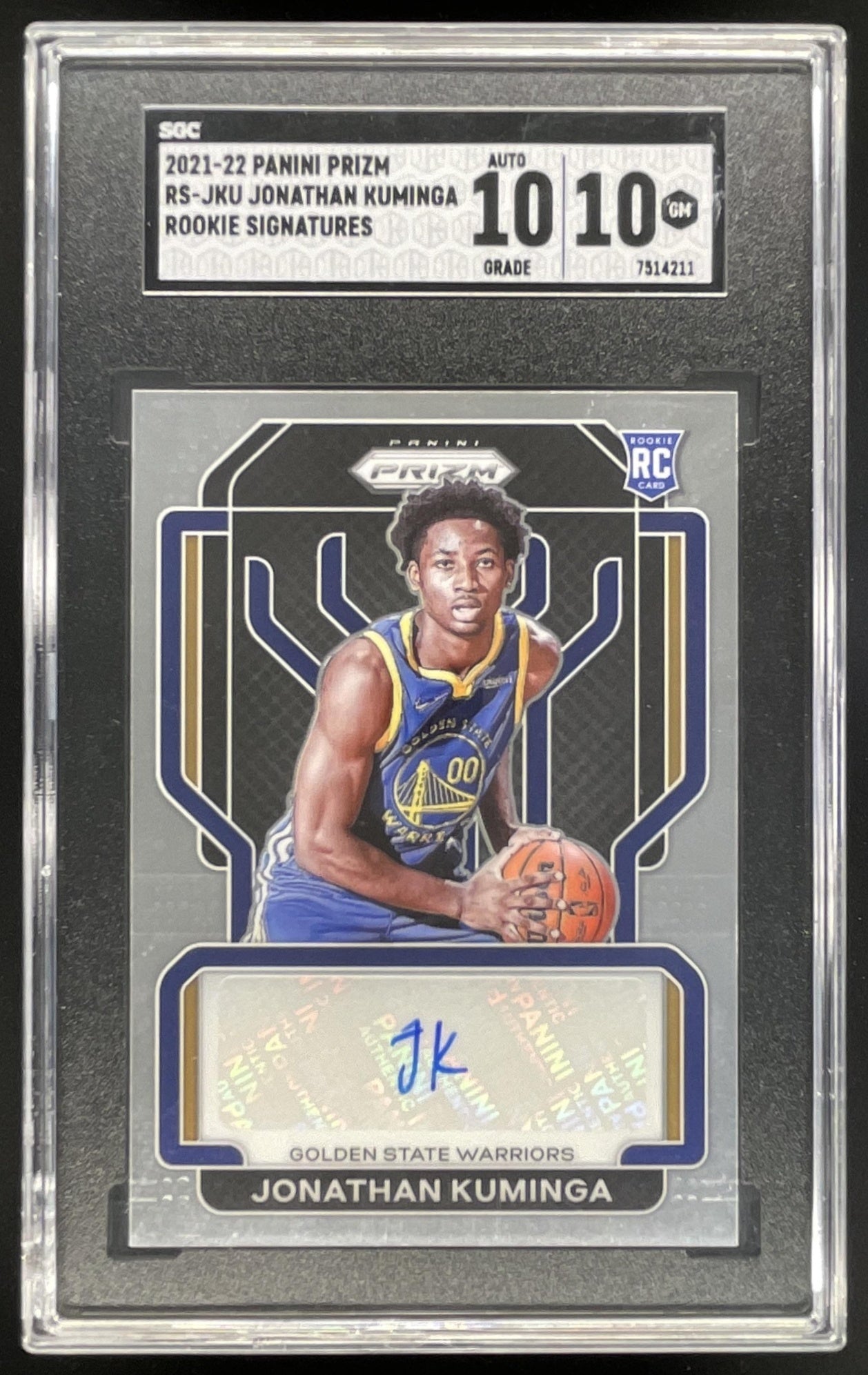 2021-22 Panini Prizm Rookie Signatures #RS-JKU Jonathan Kuminga RC