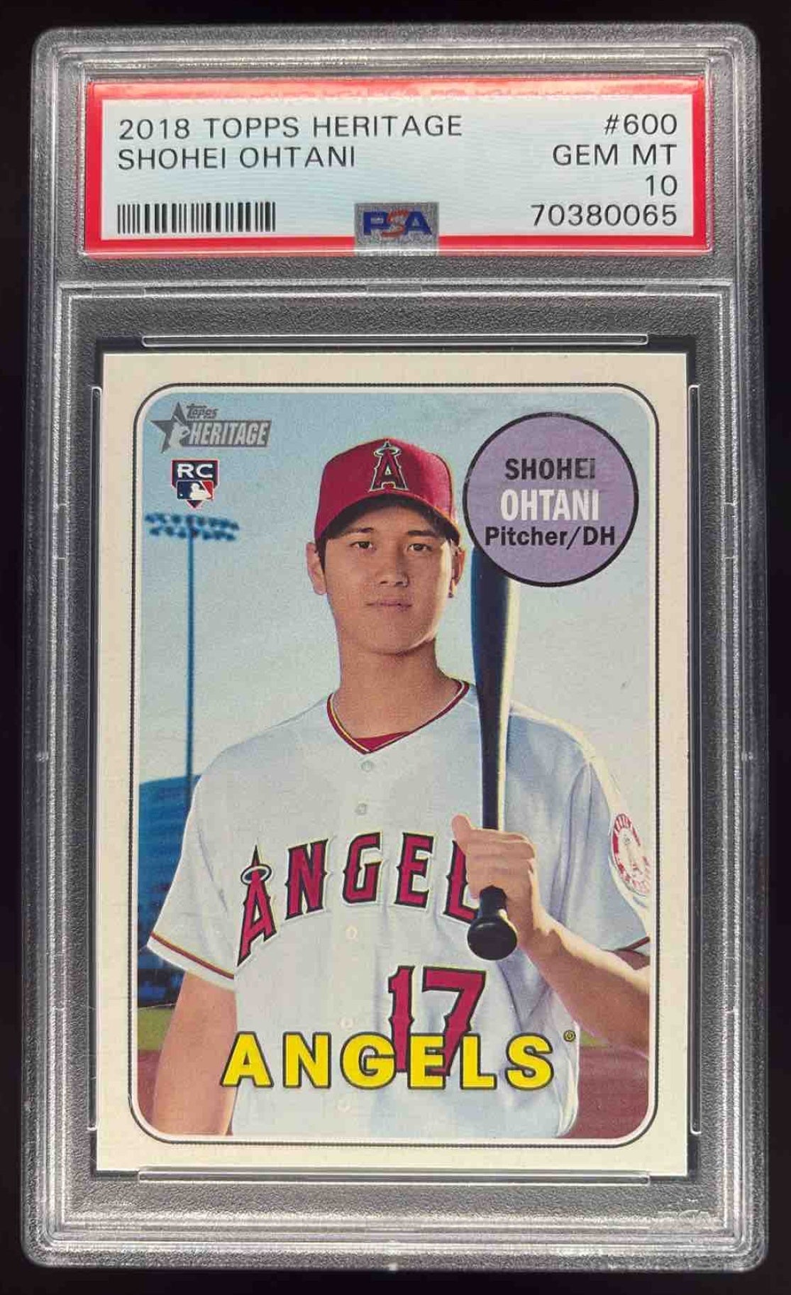 PSA10 GEM MINT 2018 Topps Heritage 大谷翔平 ルーキーカード RC No.1