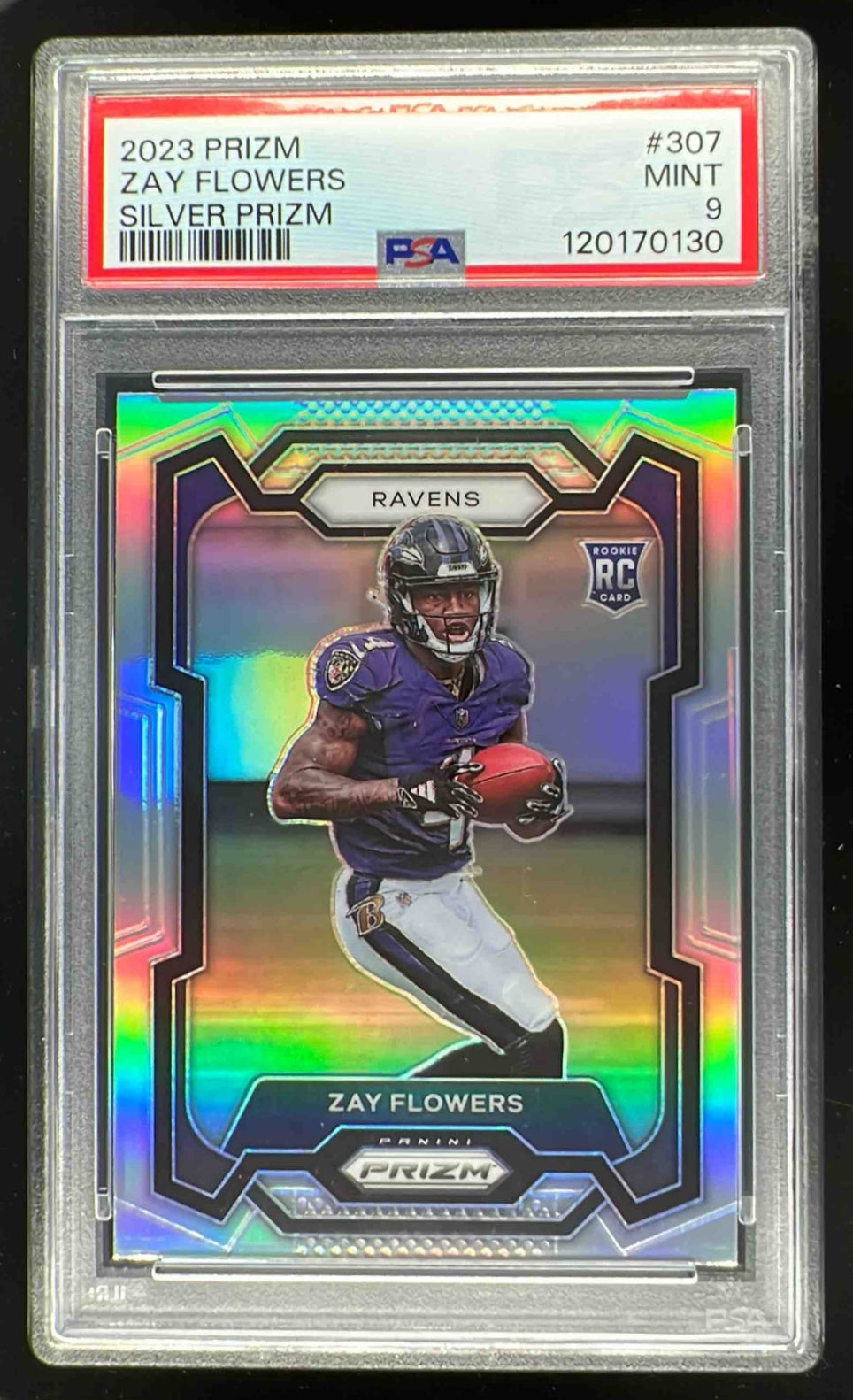 You♡ 2023 Panini Prizm Silver Prizm #307 Zay Flowers RC PSA 9