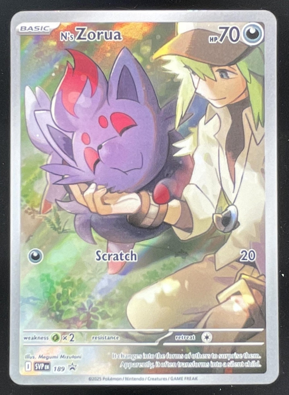 2025 Pokemon Journey Together 189 ETB Black Star Promo N's Zorua SEALED 2025 Pokemon Journey Together 189 ETB Black Star Promo N's Zorua SEALED