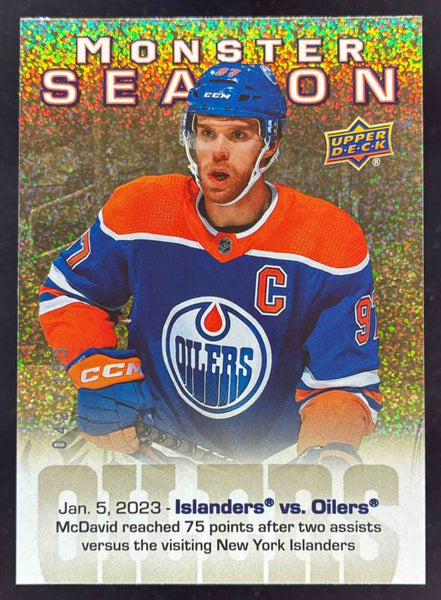 2023-24 Upper Deck Monster Season Gold #MS-40 Connor McDavid /153