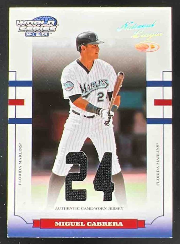 2004 Donruss World Series Material Fabric Number #WS-76 Miguel