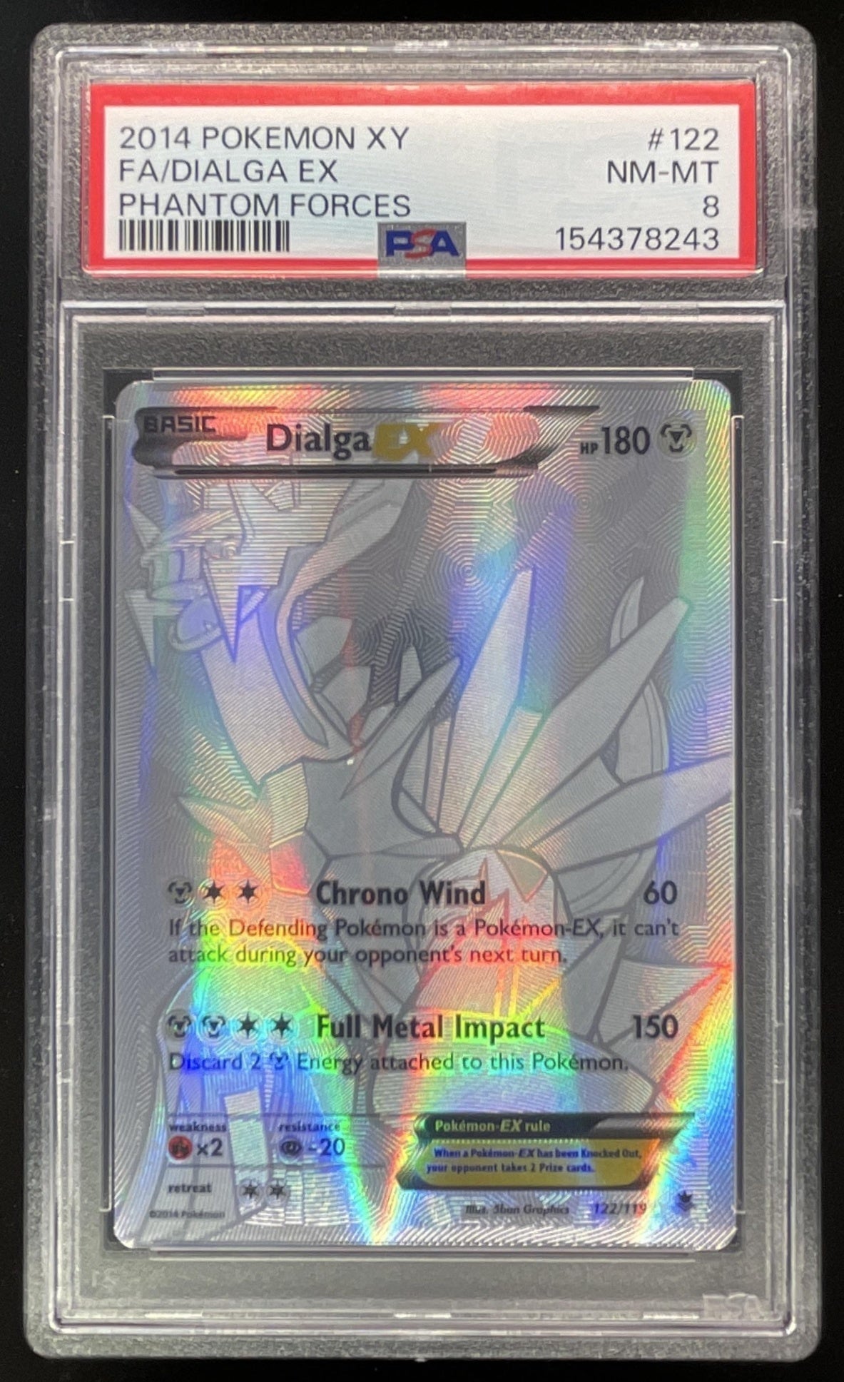 2014 Pokemon Xy Phantom Forces Fa/Dialga Ex Phantom Forces PSA 8