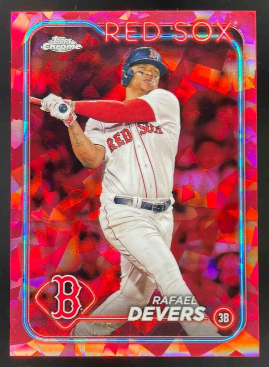 2024 Topps Chrome Sapphire Chrome Red Refractor #22 Rafael Devers