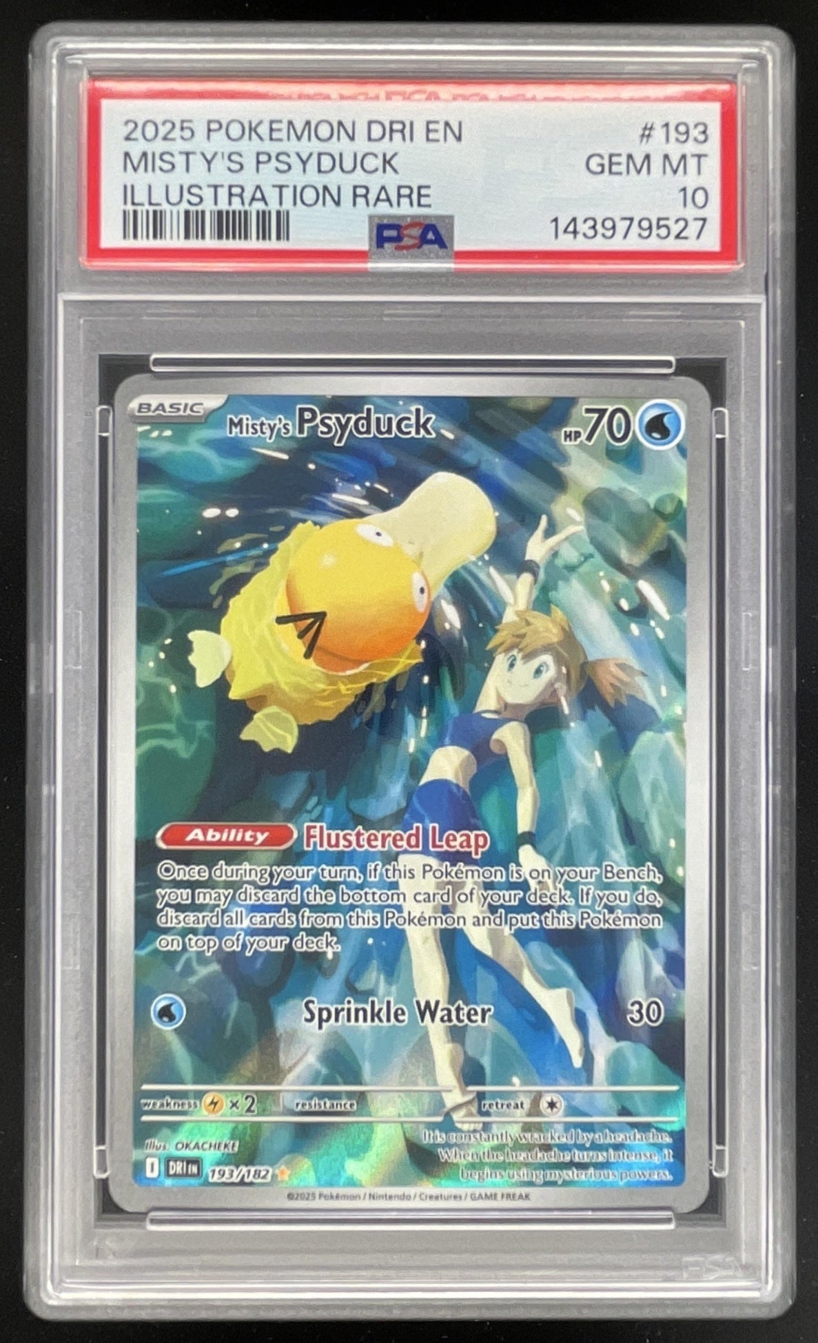 2025 Pokemon Destined Rivals #193/182 Misty's Psyduck PSA 10 Burbank Cards 2025 Pokemon Destined Rivals #193/182 Misty's Psyduck PSA 10 Burbank Cards