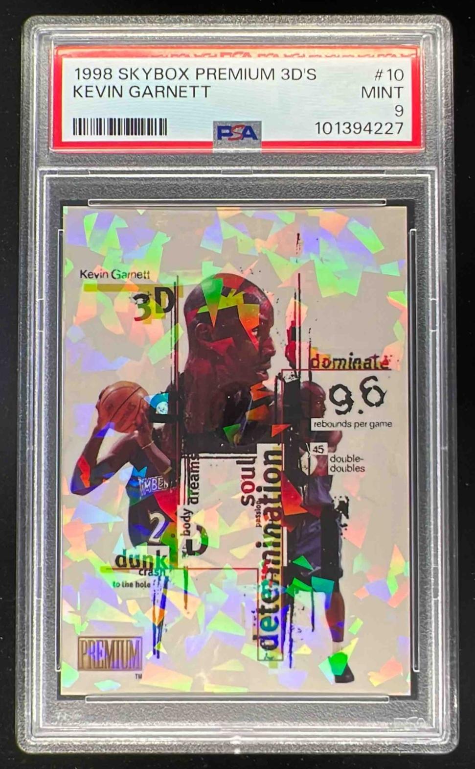 1998-99 Skybox Premium 3D's #10 Kevin Garnett PSA 9 – Burbank Cards