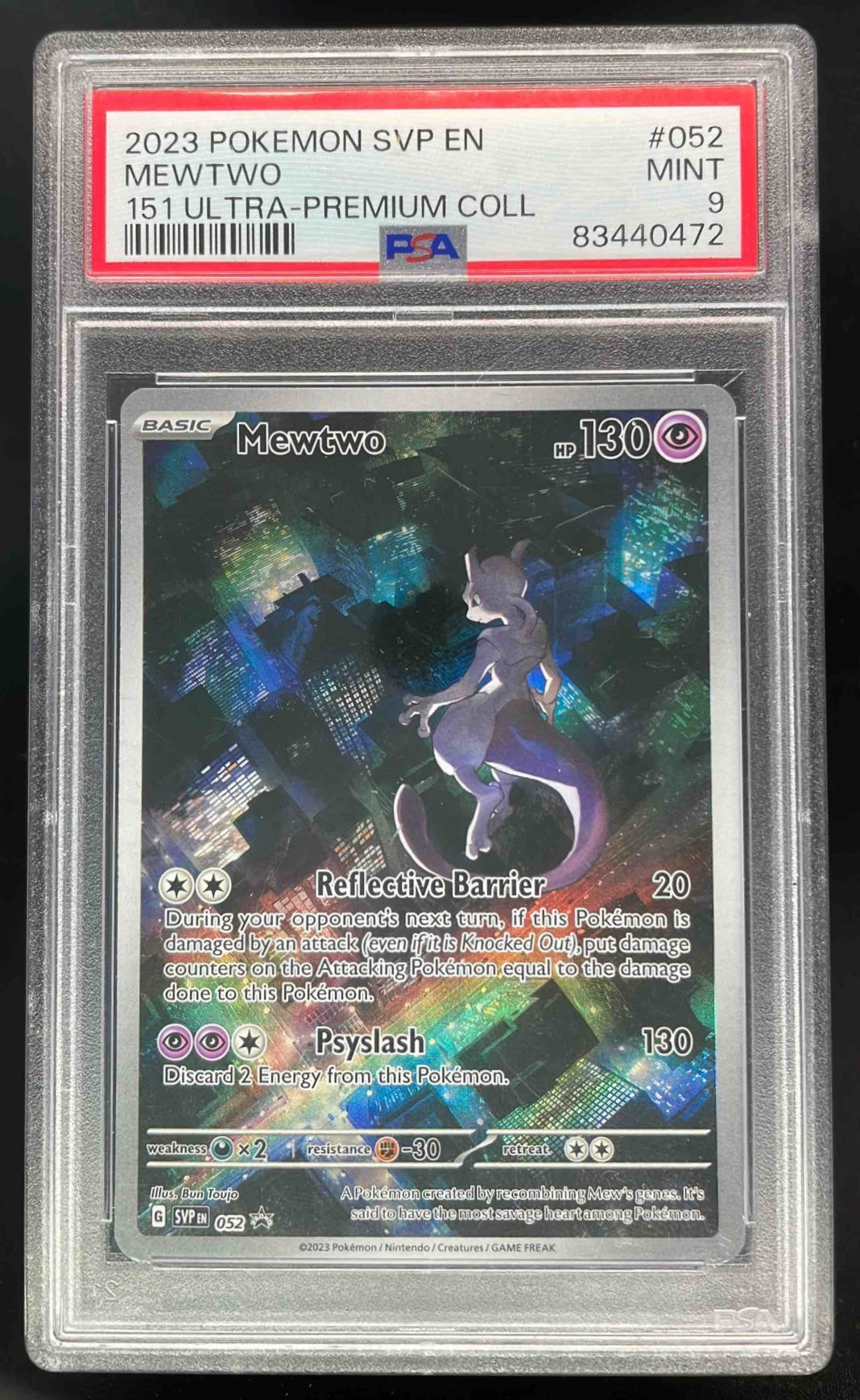 2023 Pokemon SV Black Star Promos Promos #052 Mewtwo PSA 9 – Burbank Cards