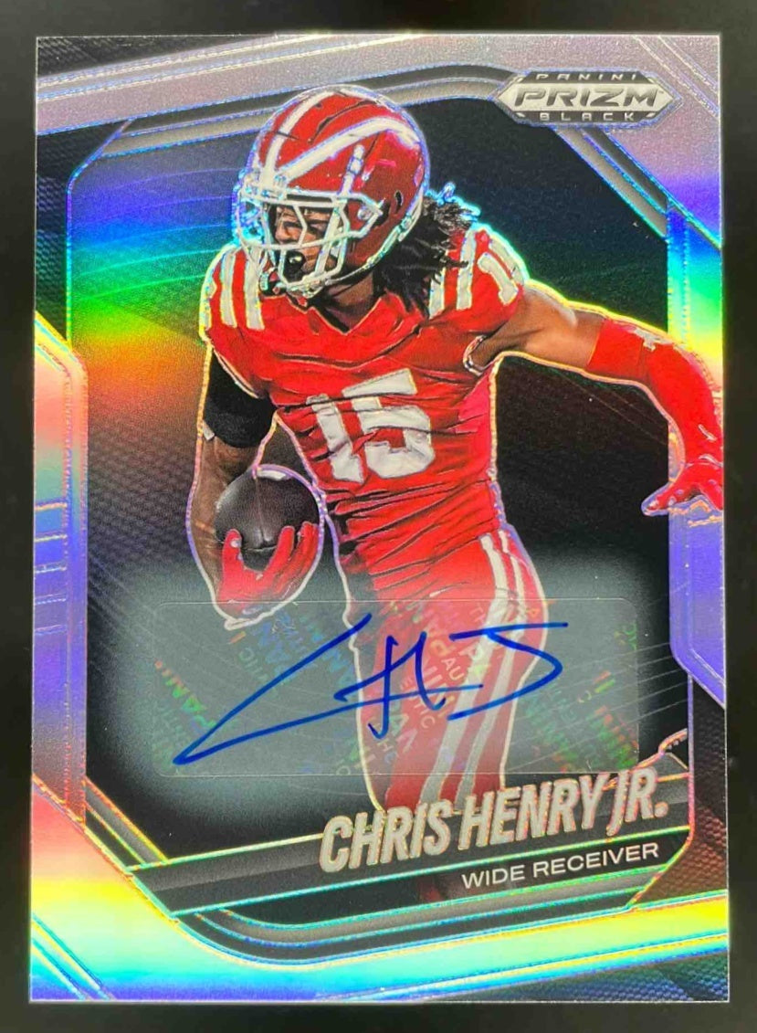 2025 Panini Prizm Black Prospects Autograph #155 Chris Henry Jr