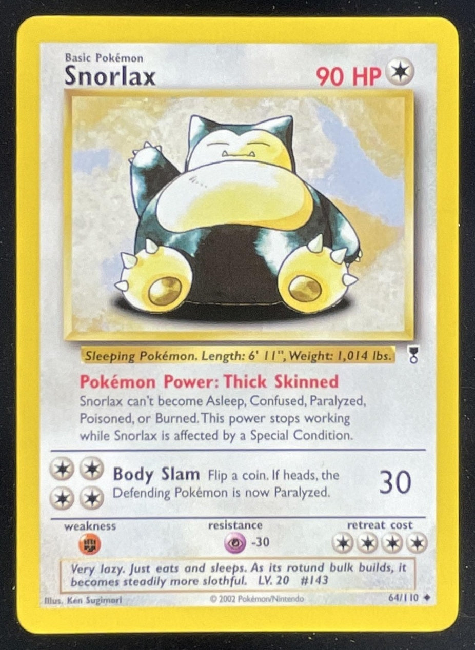 2002 Pokemon Legendary Collection #64/110 Snorlax Burbank Cards 2002 Pokemon Legendary Collection #64/110 Snorlax Burbank Cards