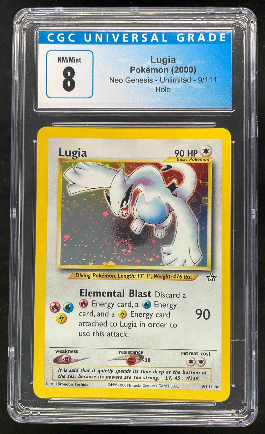 2000 Pokemon Neo Genesis #9/111 Lugia Holo CGC 8 – Burbank Cards