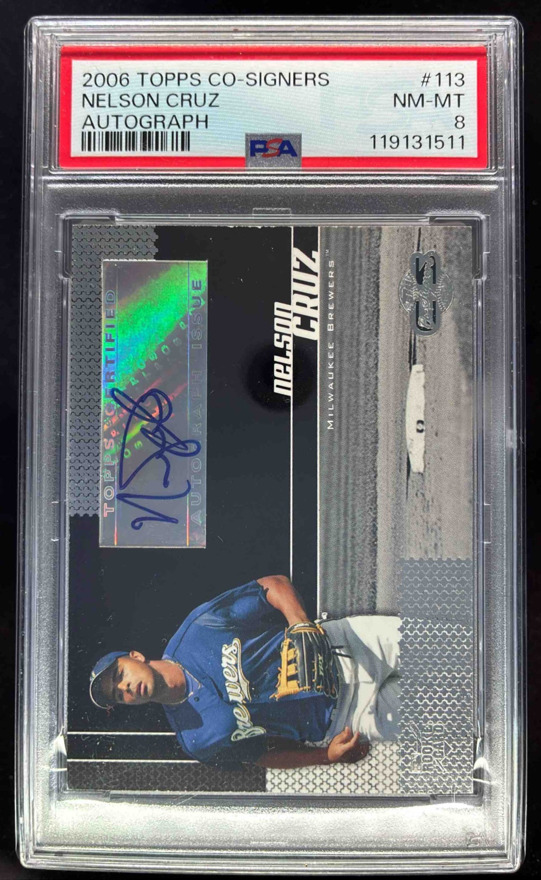 2006 Topps Co-Signers Autograph #113 Nelson Cruze Auto PSA 8