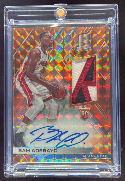 2017-18 Panini Spectra Neon Orange #117 Bam Adebayo RC Auto /5