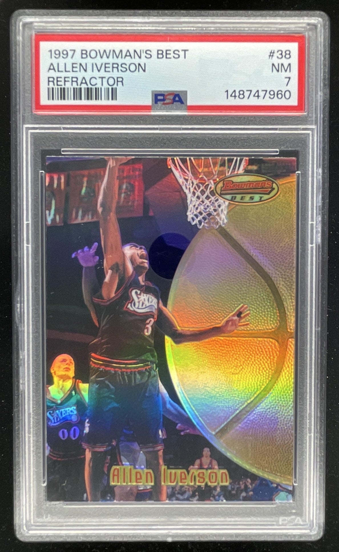 1997-98 Bowman's Best Refractors #38 Allen Iverson PSA 7 – Burbank