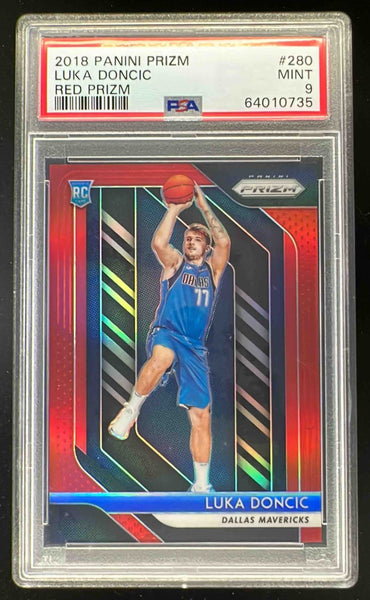 2018-19 Panini Prizm Prizms Red #280 Luka Doncic RC /299 PSA