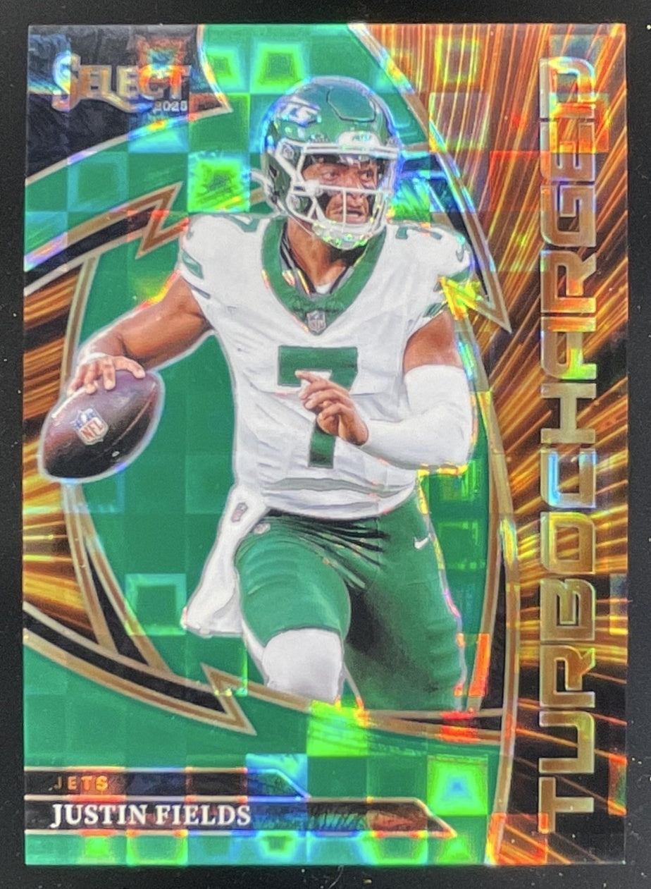 2025 Panini Select Turbocharged Green Prizm #5 Justin Fields /5