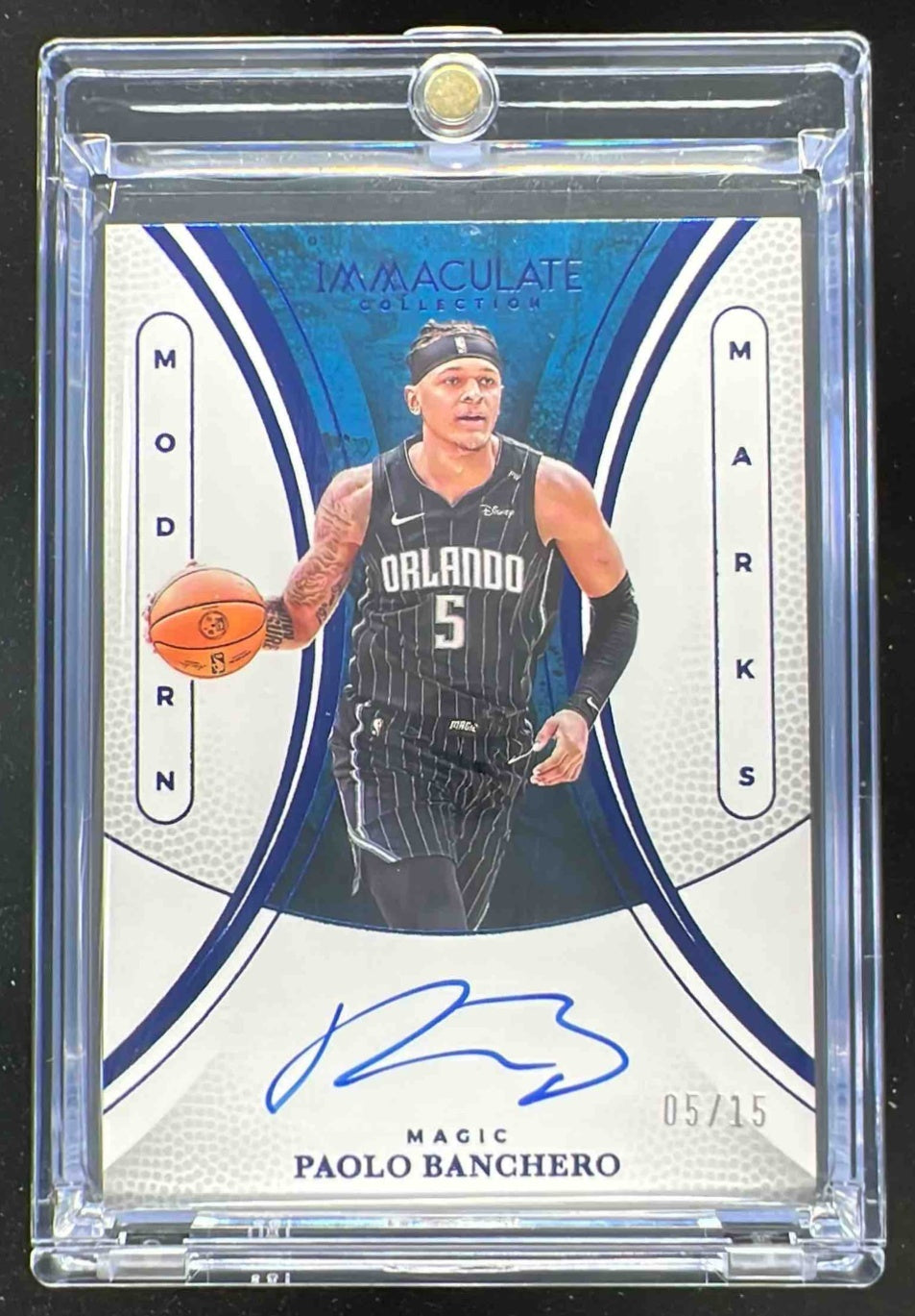 2024 Panini Immaculate Collection Modern Marks Blue #32 Paolo