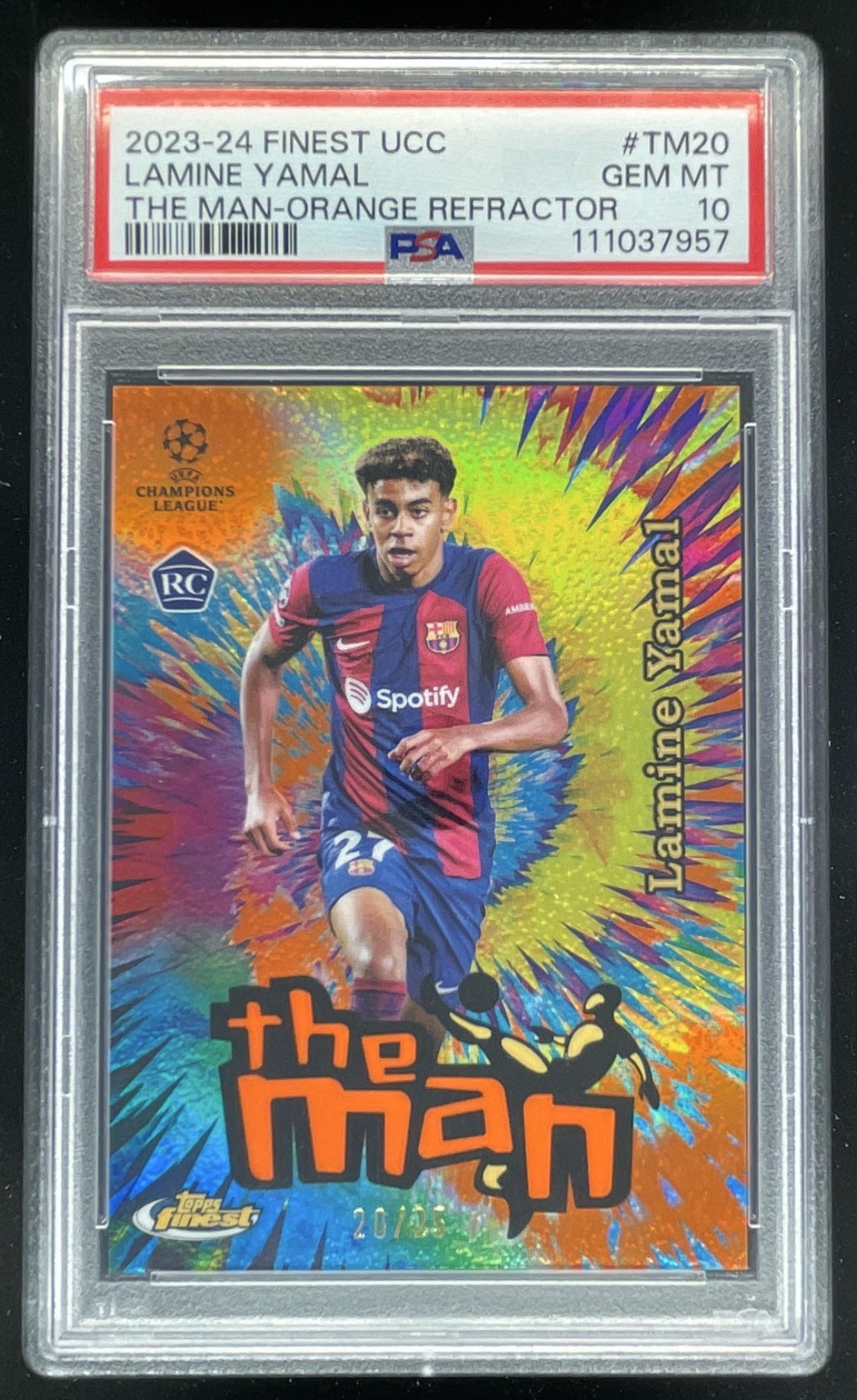 yamamin様⭐︎オーダー 2023-24 Topps Finest UEFA Club The Man Orange #TM-20 Lamine Yamal
