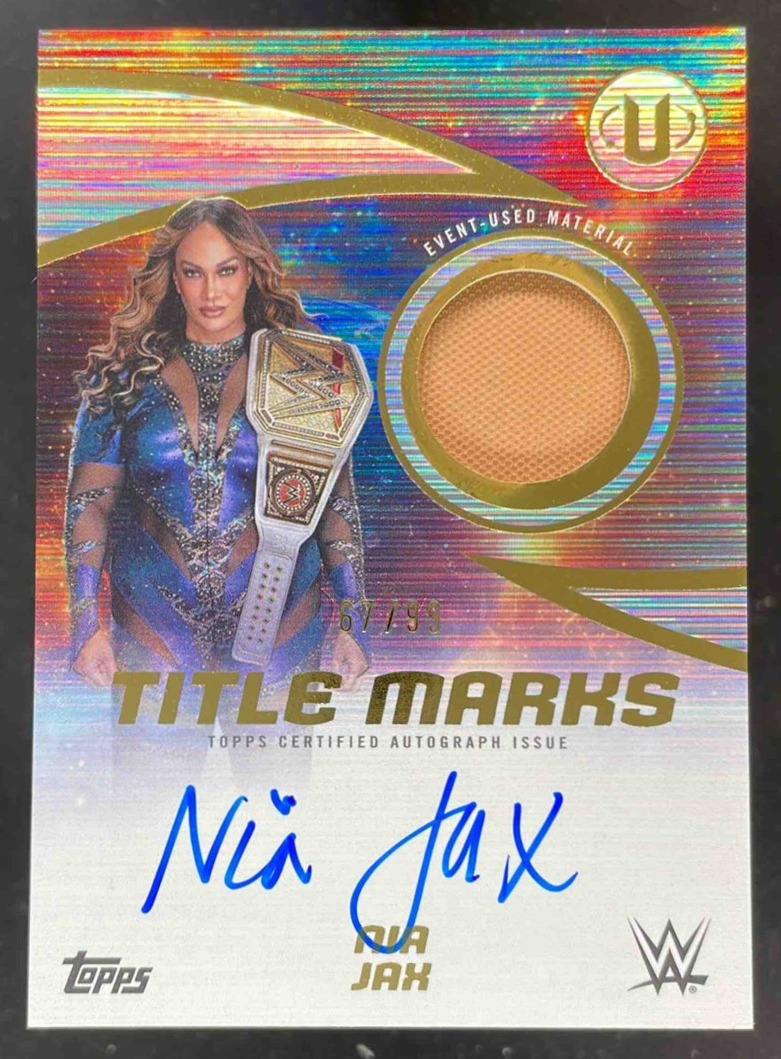 2025 Topps Universe WWE Title Marks Relic Autographs #TMA-NJA Nia