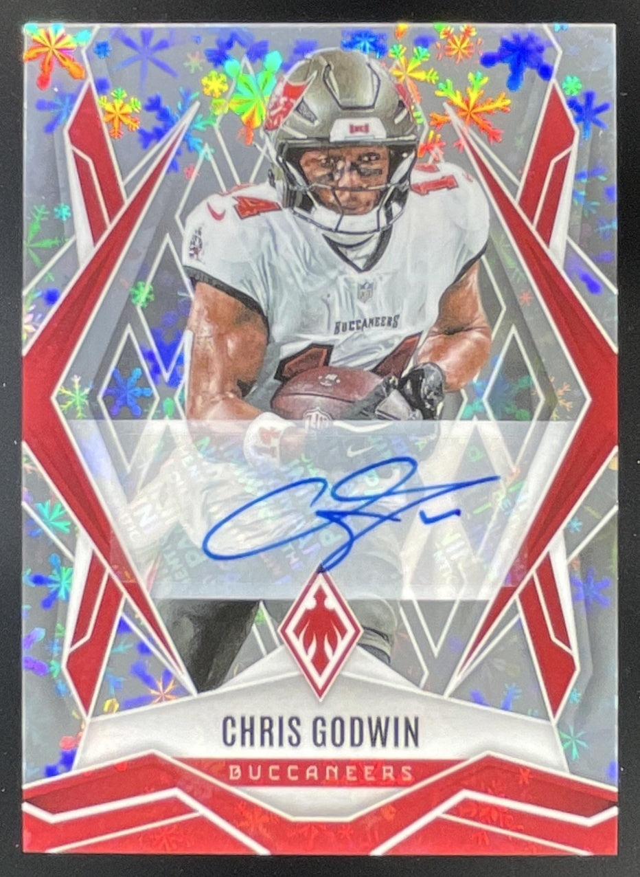 2025 Panini Phoenix Autographs Winter Prizm #61 Chris Godwin Auto
