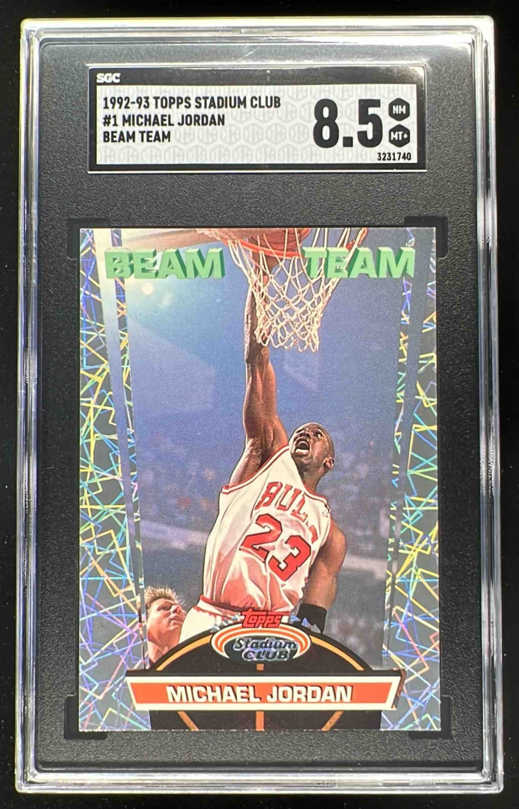 その他 1993 Topps Stadium Club BEAM TEAM 1992-93 Topps Stadium Club Beam Team #1 Michael Jordan SGC 8.5