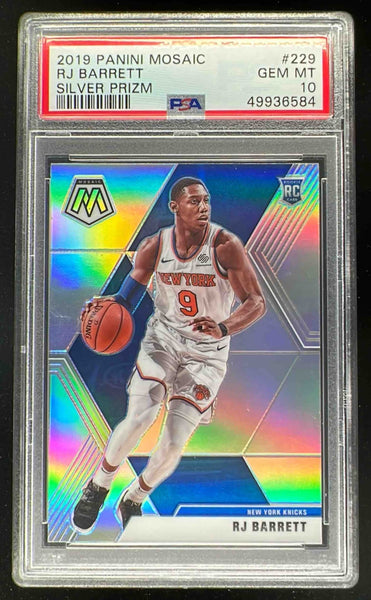2019-20 Panini Mosaic Silver #229 RJ Barrett RC PSA 10 – Burbank Cards