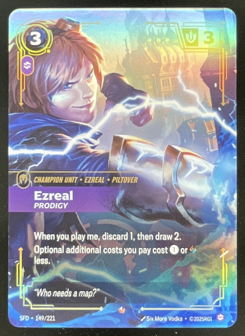2025 Riftbound Origins Main Set #SFD-149 Ezreal Prodigy – Burbank