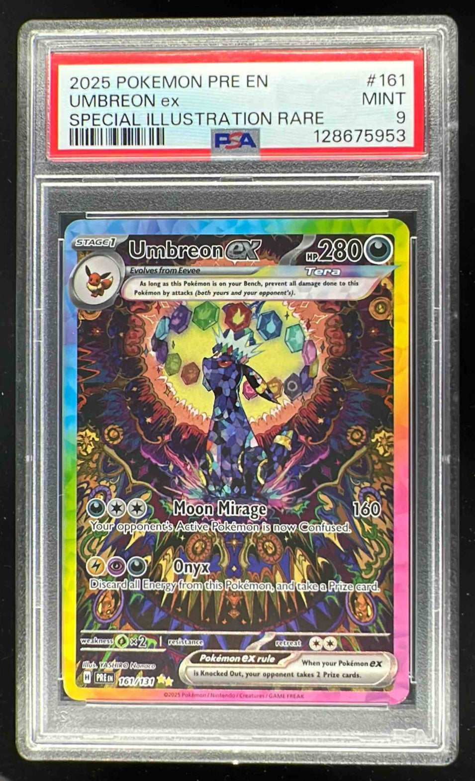 2025 Pokemon SV Prismatic Evolutions - PRE EN #161/131 Umbreon ex