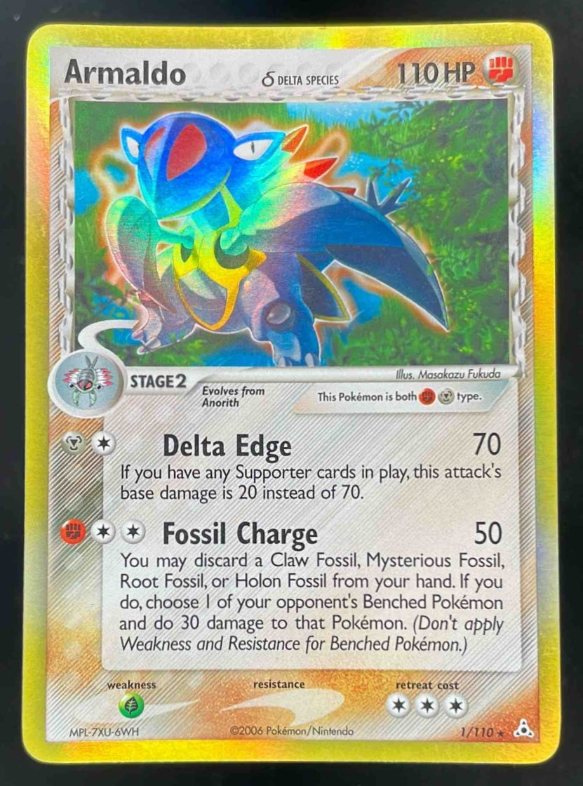 2006 Pokemon EX Holon Phantoms #1/110 Armaldo Delta Species – Burbank Cards