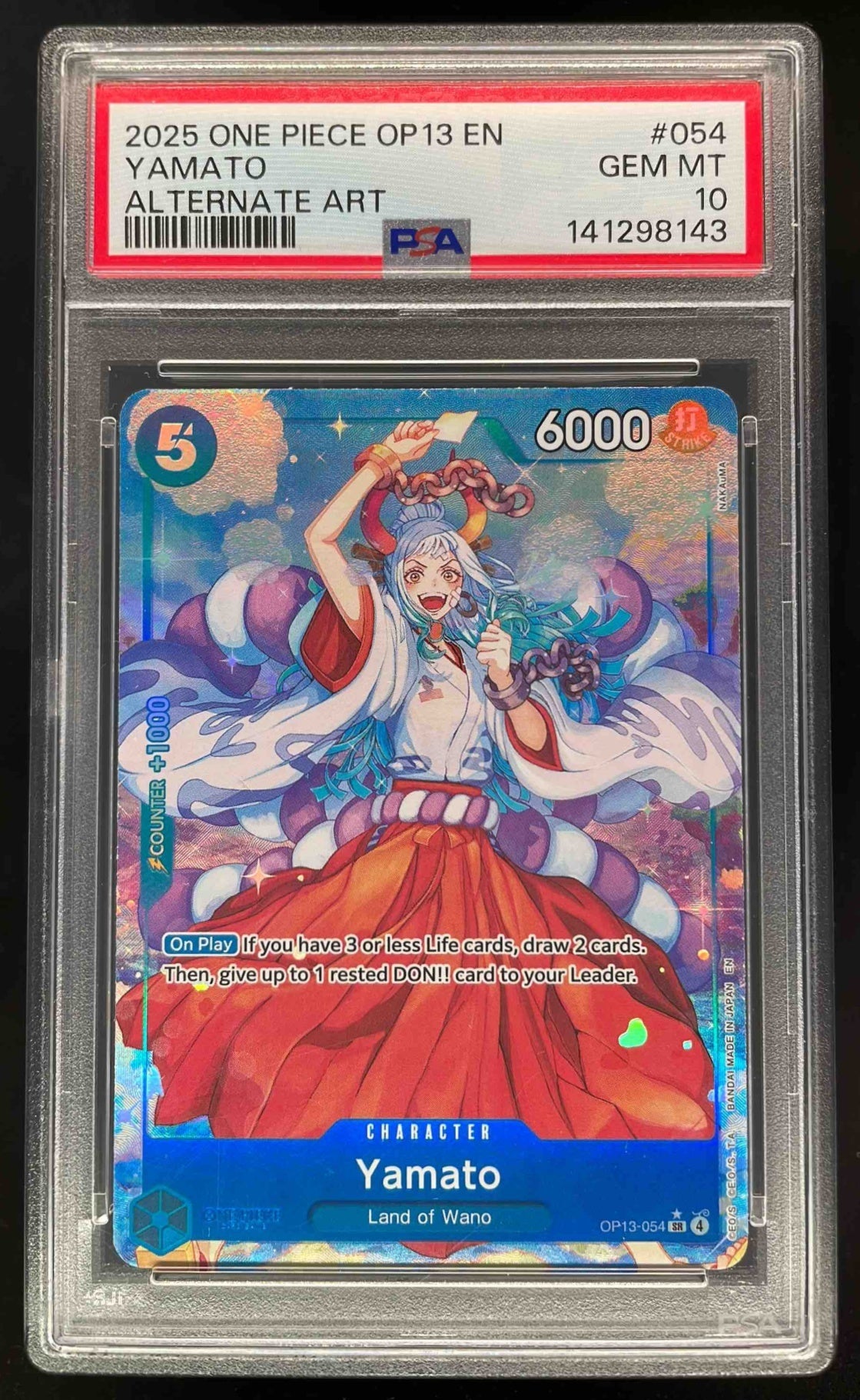 2025 One Piece OP13 EN #054 Yamato Alternate Art PSA 10 – Burbank