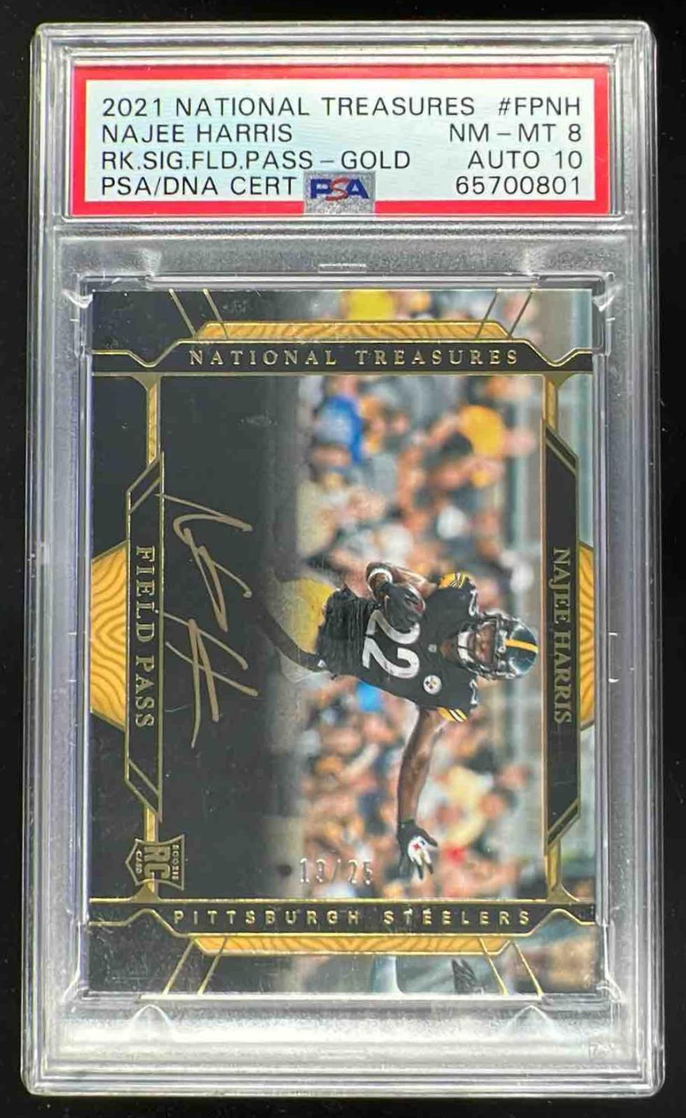 2021 National Treasures Rookie Field Pass Gold Najee Harris RC