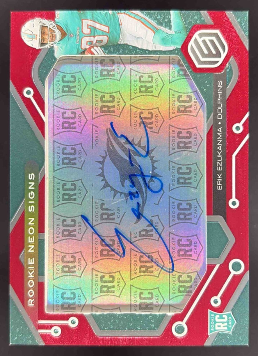 2022 Elements Rookie Neon Signs Red #RNS-EE Erik Ezukanma