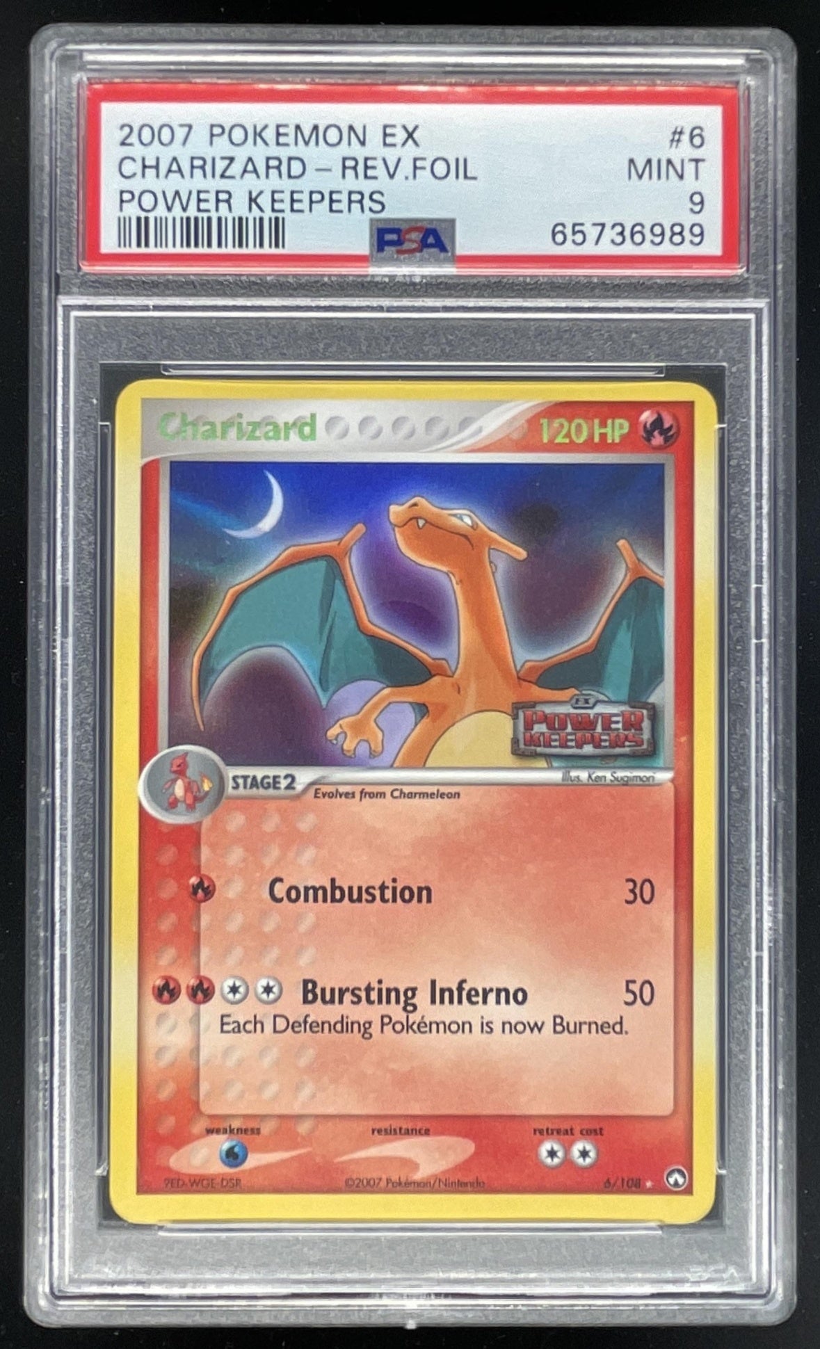 2007 Pokemon EX Power Keepers Reverse Holos #6/108 Charizard Holo PSA Burbank Cards 2007 Pokemon EX Power Keepers Reverse Holos #6/108 Charizard Holo PSA Burbank Cards