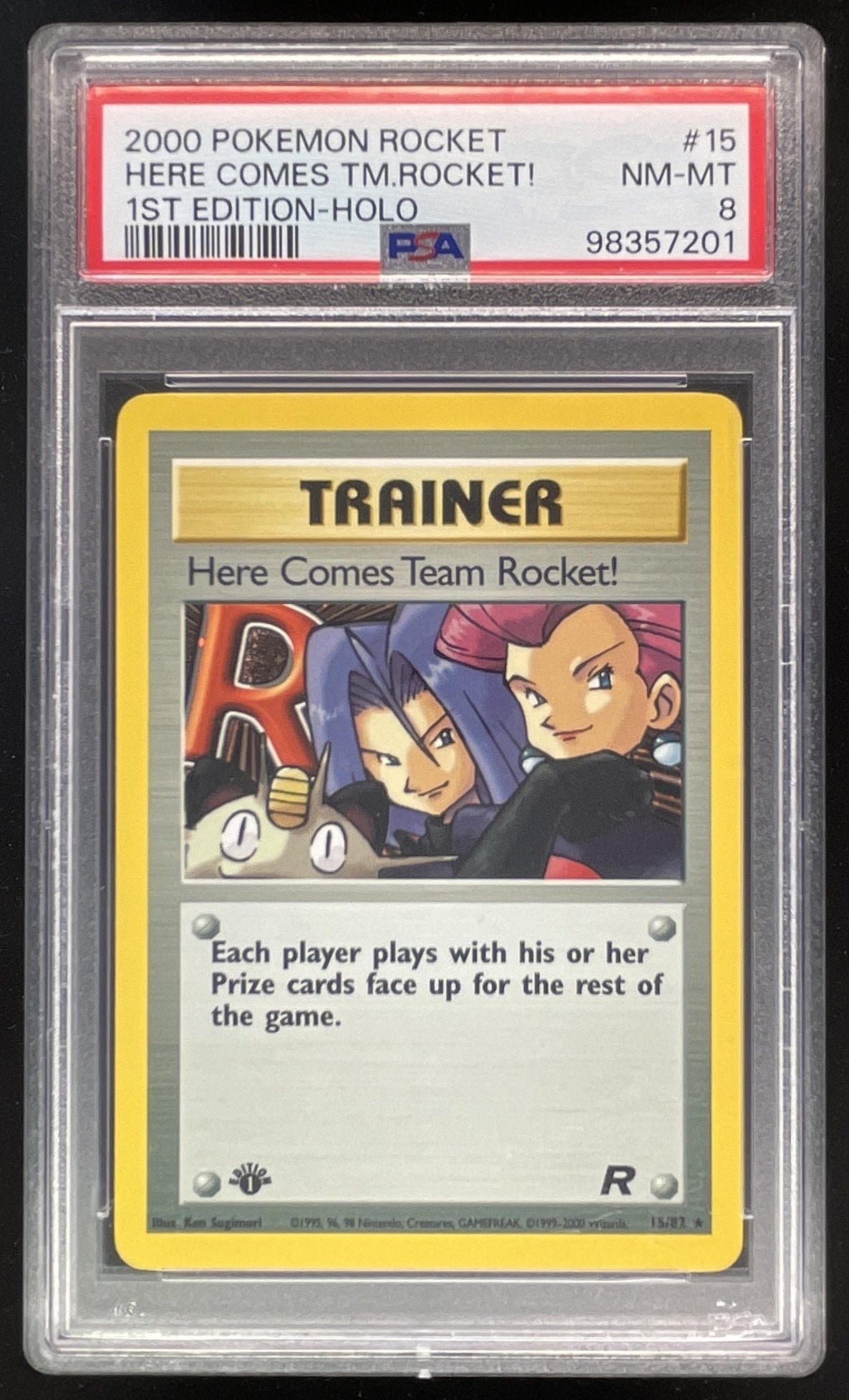 2000 Pokemon Team Rocket First Edition #15/82 Here Comes Team Rocket!   Burbank Cards