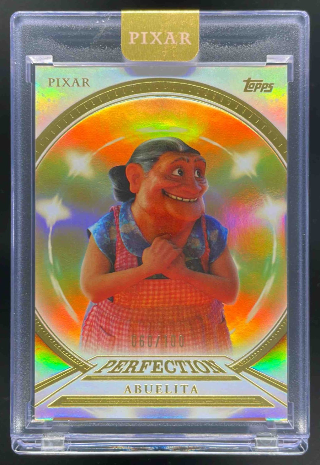 2025 Topps Pixar Gold Pixar Perfection Encased #PP-76 Abuelita