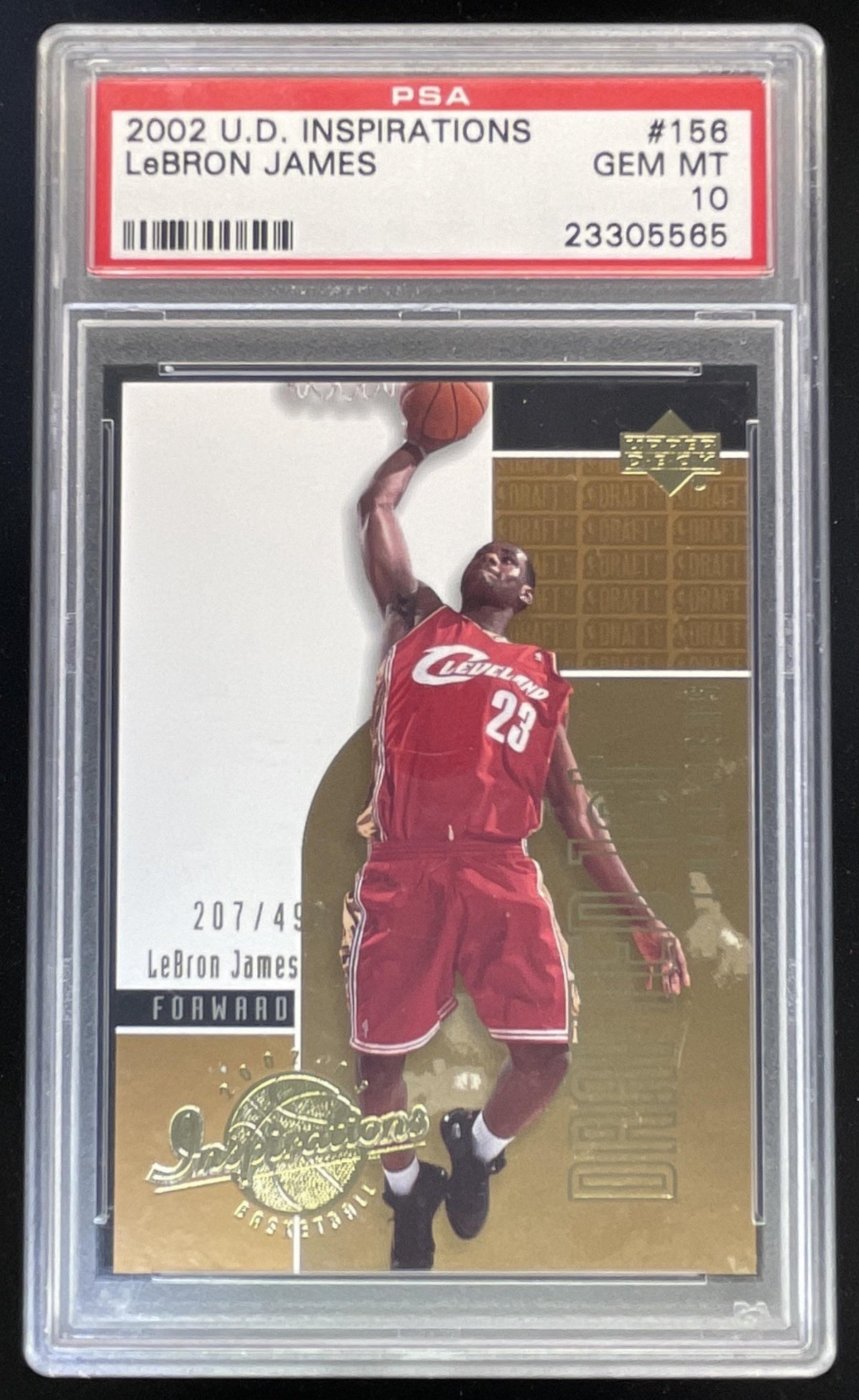 UD inspirations Lebron James RC 499枚限定 2002-03 Upper Deck Inspirations #156 LeBron James RC /499 PSA 10