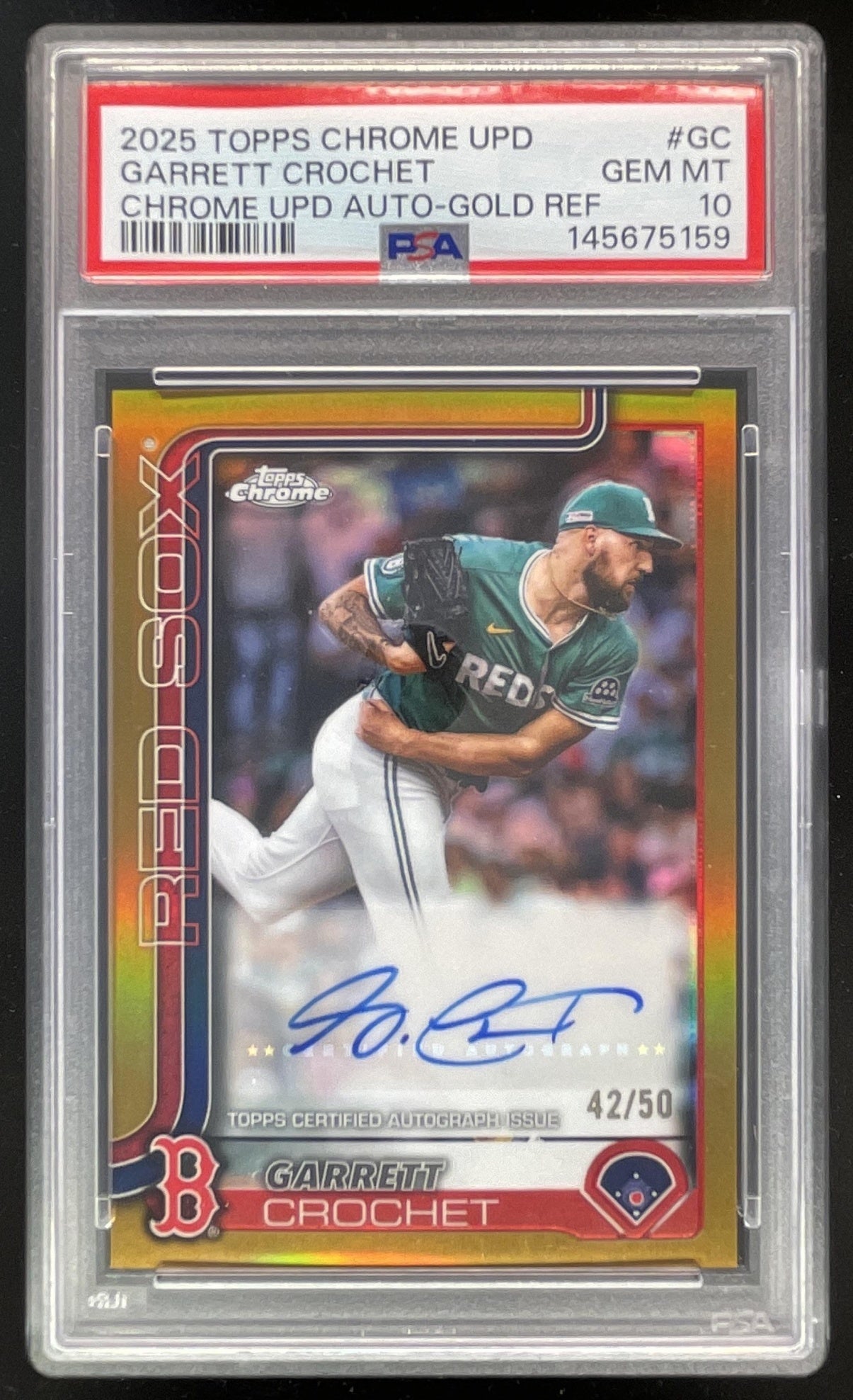 2025 Topps Chrome Update Gold Refractor #AC-GC Garrett Crochet