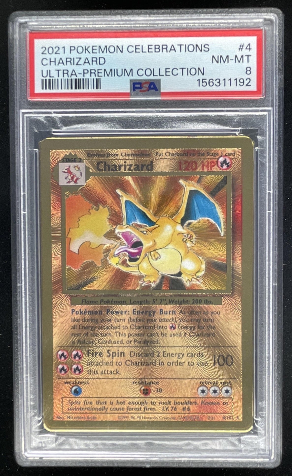 charizard pokemon card psa 8 2021 Pokemon Celebrations Ultra Premium Collection #4 Charizard PSA 8 –  Burbank Cards